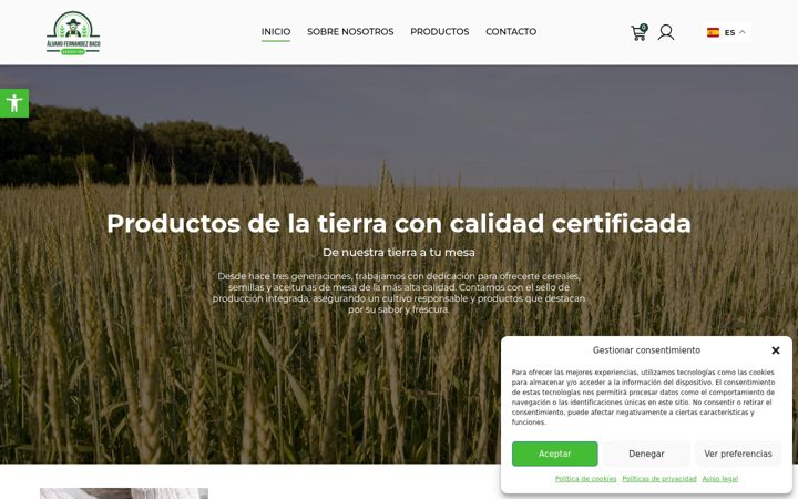 Screenshot ta' agricultoralvarofernandezbacodemarchena.com