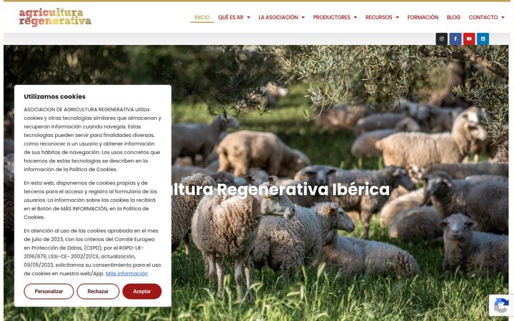 Snímek obrazovky agriculturaregenerativa.es