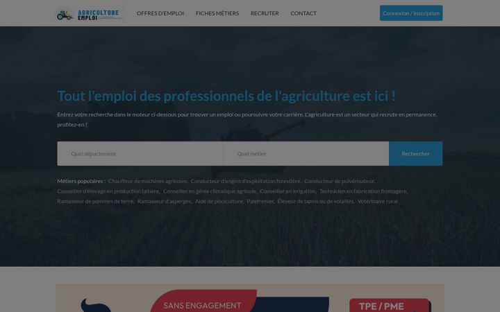 Skjámynd af agriculture-emploi.fr