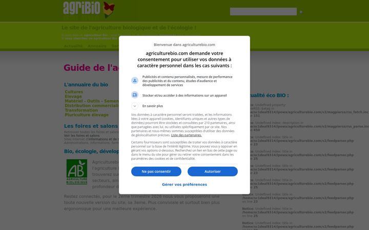 Screenshot of agriculturebio.com