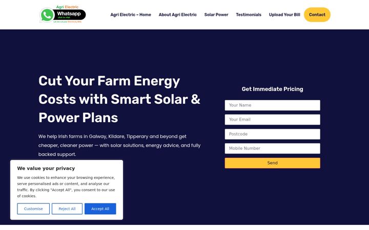 Captură de ecran a agrielectric.ie