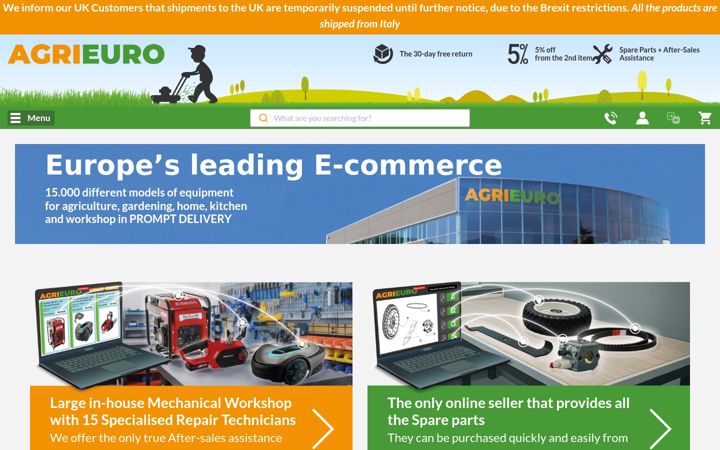 Screenshot of agrieuro.co.uk
