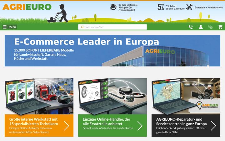 Screenshot of agrieuro.de