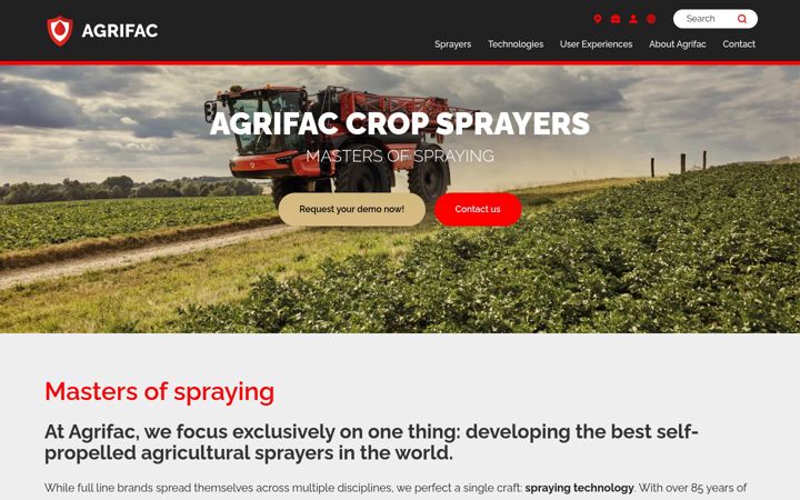 Screenshot of agrifac.co.uk