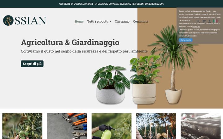 Kuvakaappaus sivustosta agrifermodugno.it