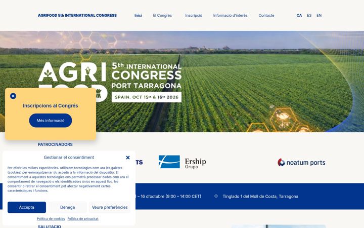 Screenshot stránky agrifoodporttarragona.com
