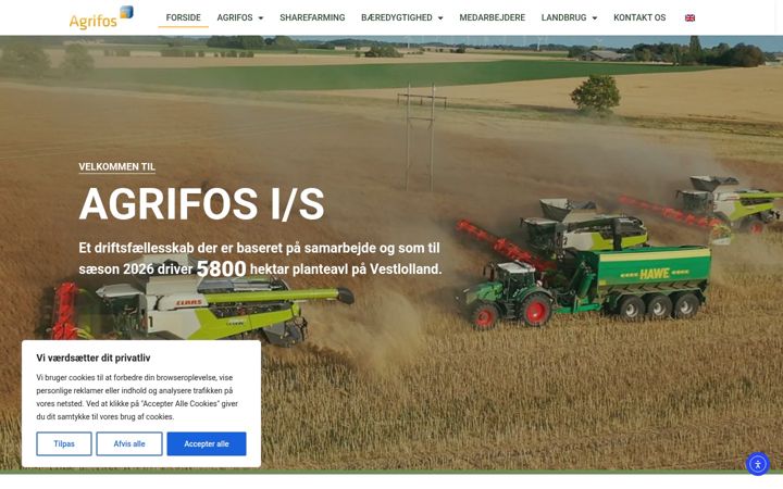Screenshot of agrifos.dk
