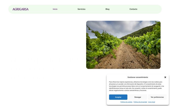 Screenshot stránky agrigarsa.com