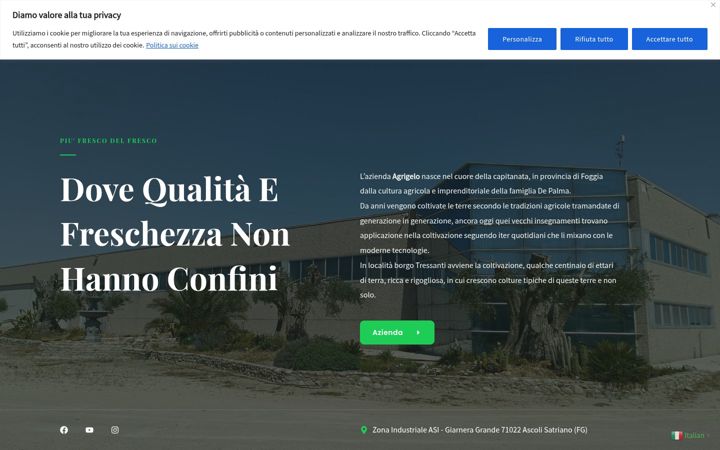Screenshot of agrigelo.it
