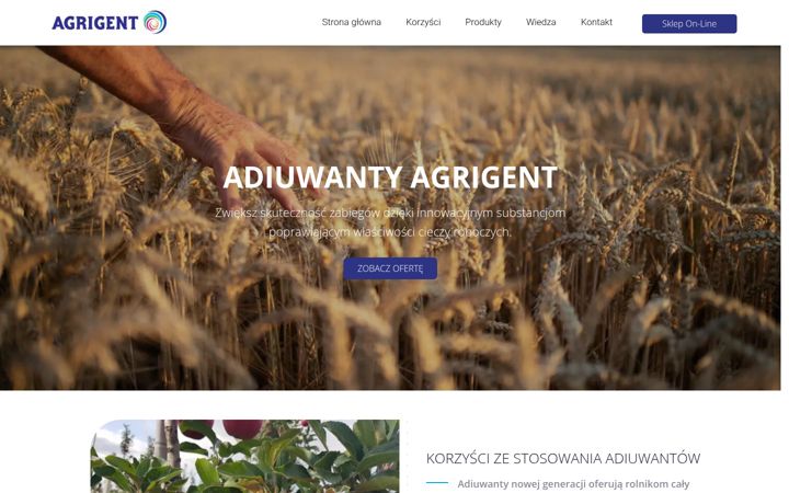 Screenshot stránky agrigent.pl