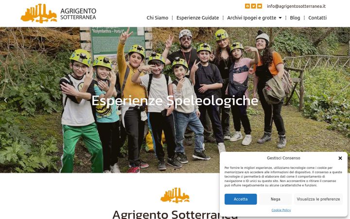 Screenshot of agrigentosotterranea.it