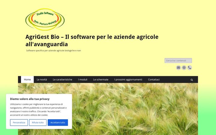 Екранна снимка на agrigest.bio