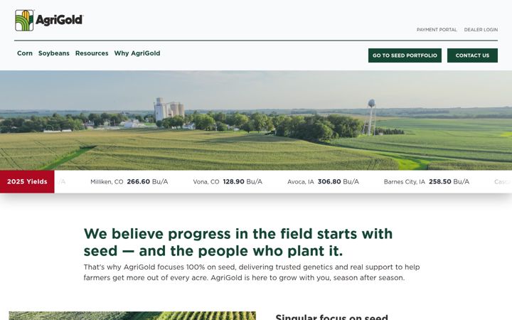 Екранна снимка на agrigold.com