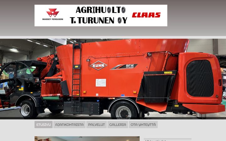 Екранна снимка на agrihuoltoturunen.fi