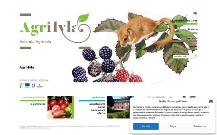 Captura de ecrã de agrihyla.it
