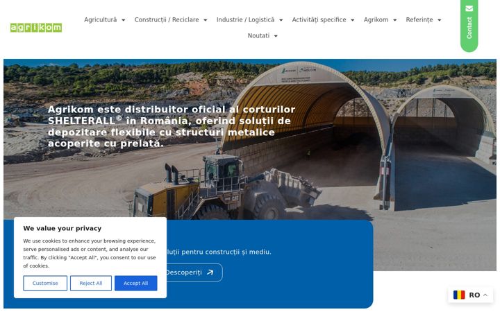 Captura de ecrã de agrikom.ro