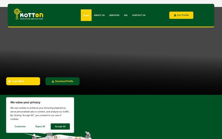 Екранна снимка на agrikotton.com