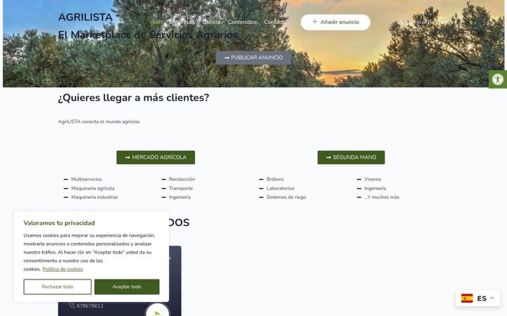 Екранна снимка на agrilista.com