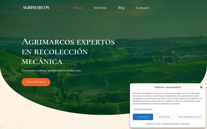 Screenshot of agrimarcos.com