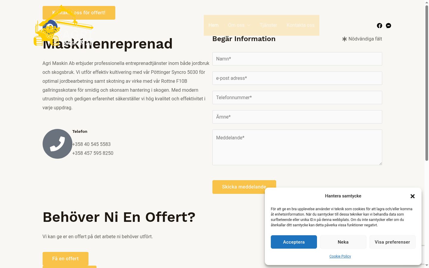 Screenshot van de toestemmingsbanner zoals getoond vóór enige interactie