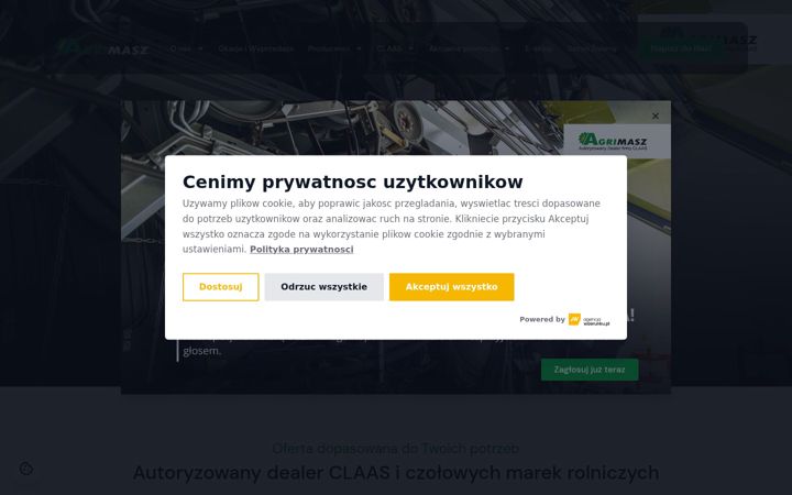 Ekraanipilt saidist agrimasz.pl