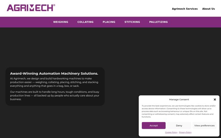 Screenshot of agrimech.co.uk