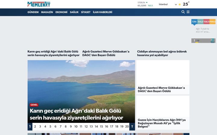 Screenshot of agrimemleket.com