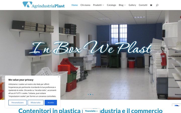 Screenshot stránky agrindustriaplast.com