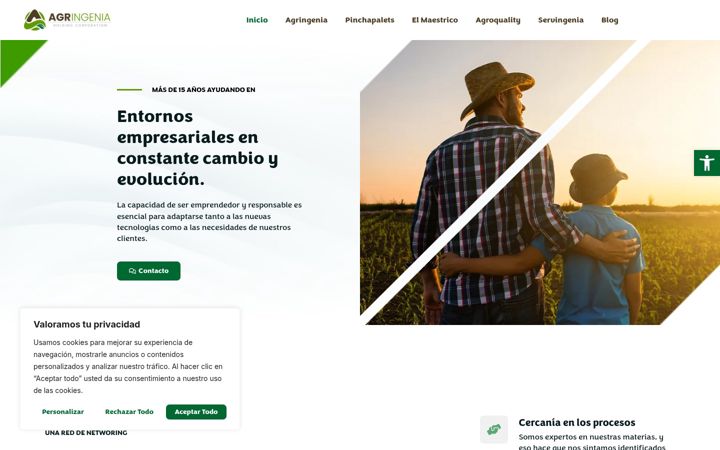 Screenshot of agringeniaholding.com