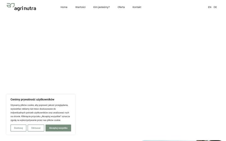 Screenshot of agrinutra.io