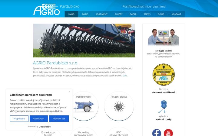 Screenshot of agrio-pardubicko.cz