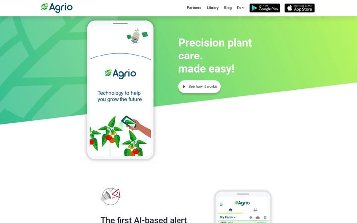 Screenshot of agrio.app