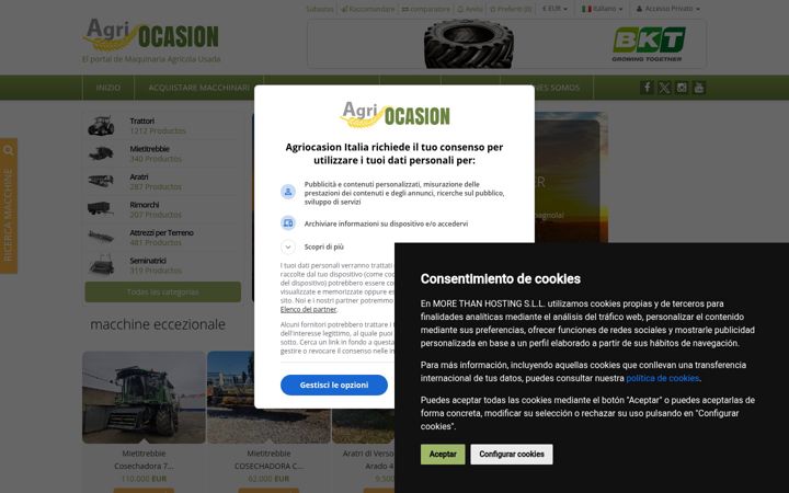 Ekrano kopija agriocasion.it