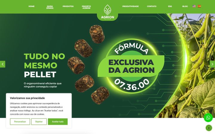 Zrzut ekranu agrion.com.br