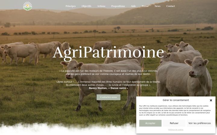 Screenshot of agripatrimoine.fr