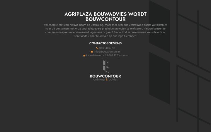 Snímek obrazovky agriplazabouwadvies.nl