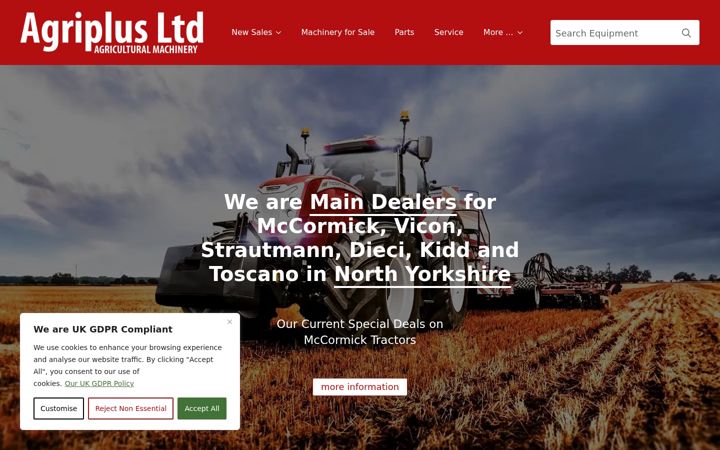 Snímek obrazovky agriplusltd.co.uk