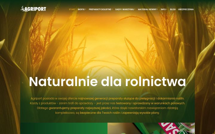 Snímek obrazovky agriport.pl