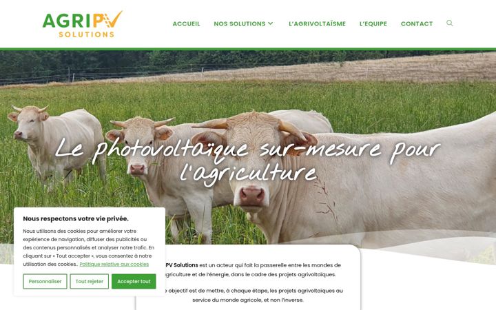 Skærmbillede af agripv-solutions.fr