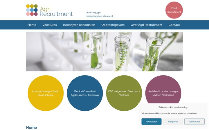 Screenshot of agrirecruitment.nl