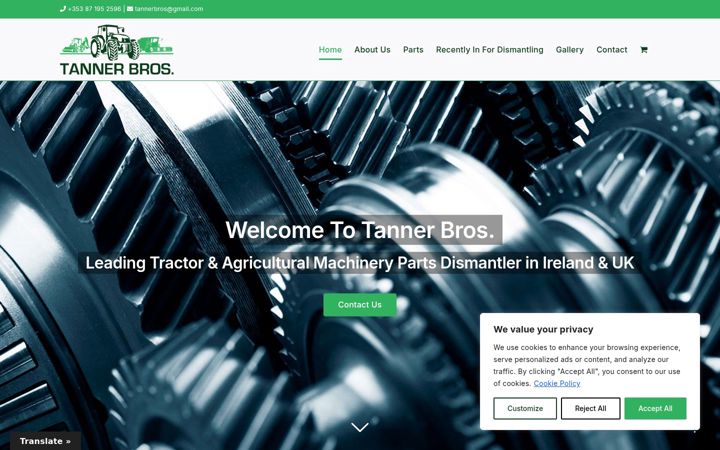 Screenshot of agrisalvageireland.com