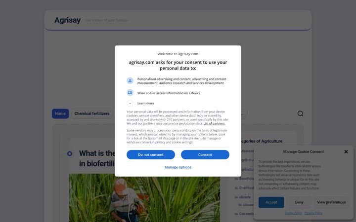 Screenshot of agrisay.com