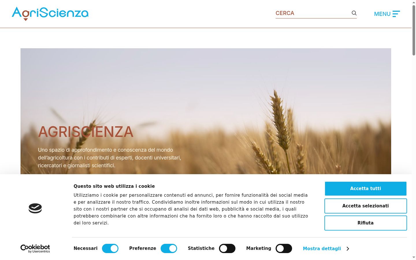 Screenshot of the consent banner shown before any interaction