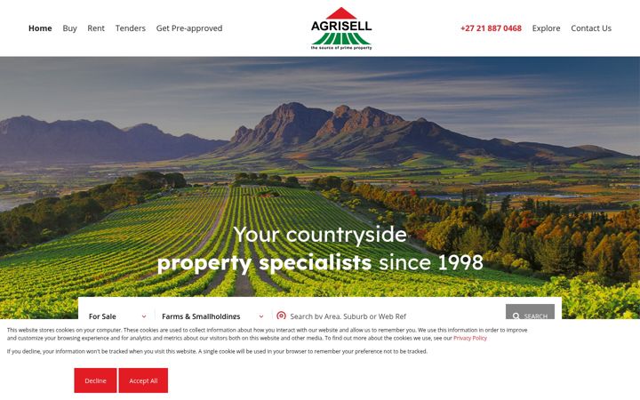 Screenshot of agrisell.co.za