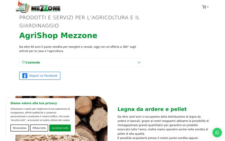 Screenshot of agrishopmezzone.it