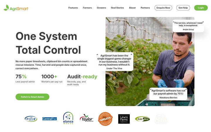 Screenshot of agrismart.com