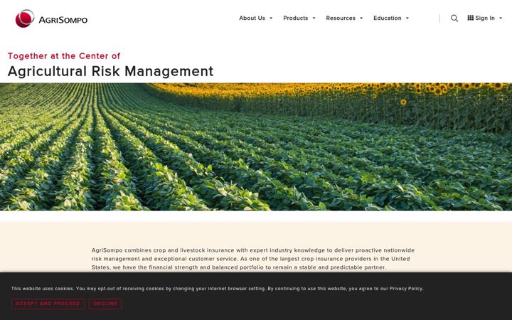 Screenshot of agrisompo.com