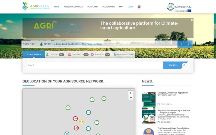Captura de ecrã de agrisource.org