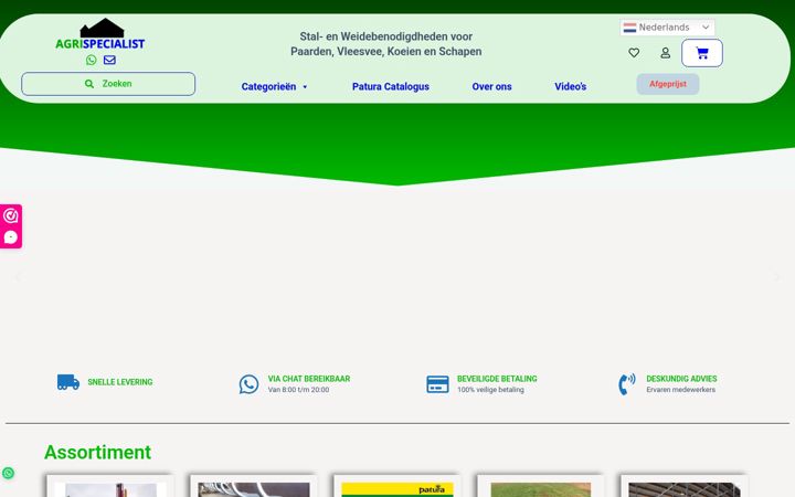 Screenshot of agrispecialist.nl