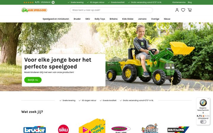 Screenshot of agrispeelgoed.nl
